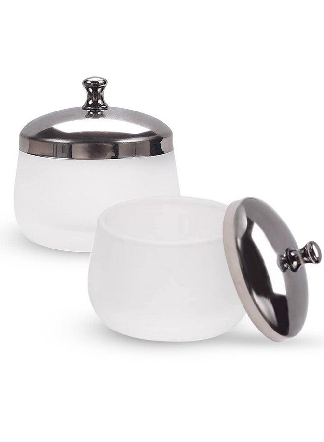 Honey Joy Matte Acrylic Liquid Powder Glass Dappen Dish Glass Cup W Cap Lid Bowl For Acrylic Nail Art Kit Pack Of 2 (Hjnapb0252Pcs)