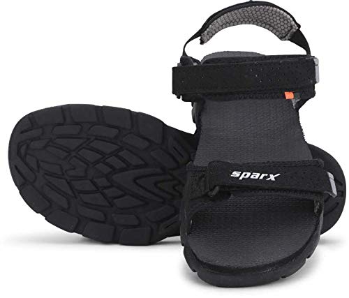 SPARX Fashionable & Trending sandals SS-119G Black Grey UK-7 - Image 1