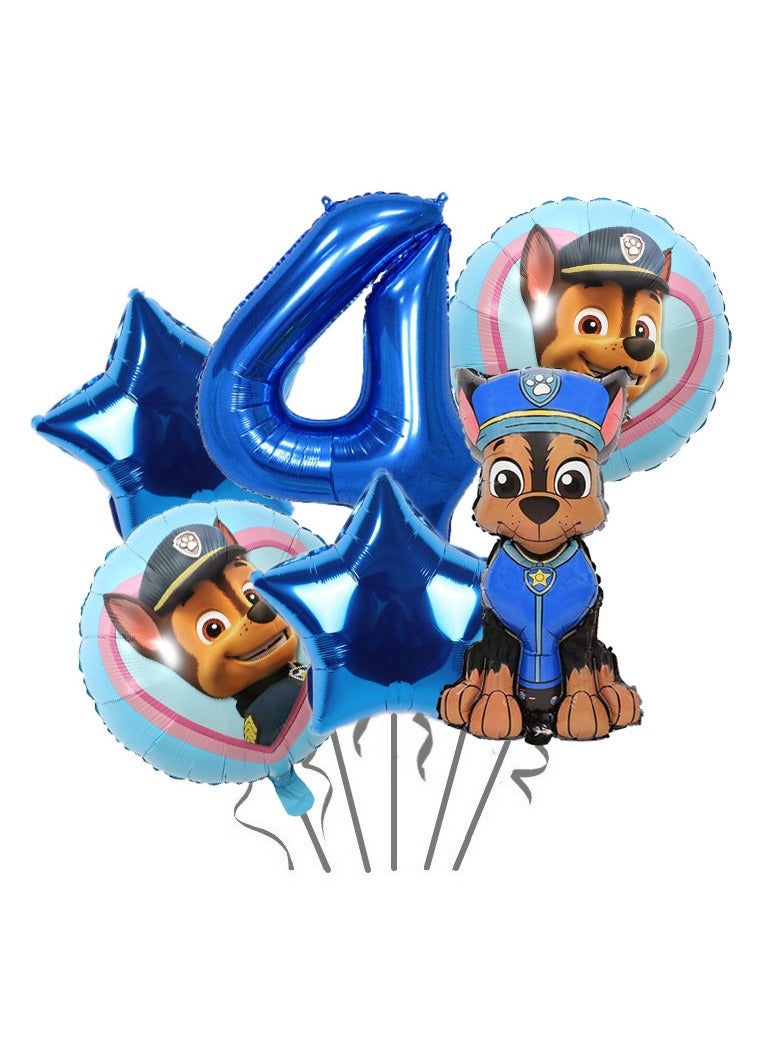 Party Kids cartoon PAW PATROL digital package birthday party background decoration aluminum film balloon banquet decoration birthday balloon supplies