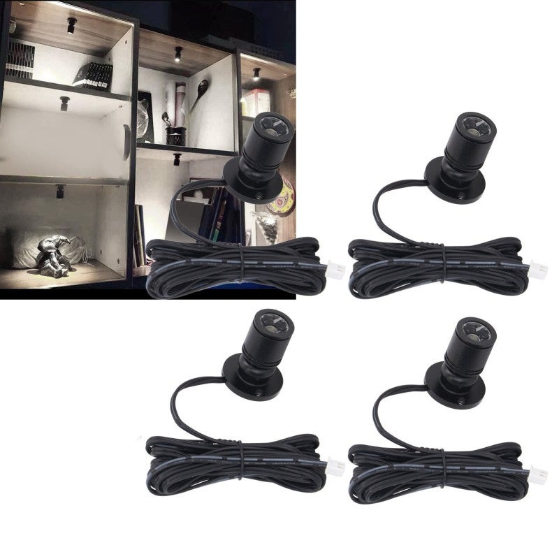 مصباح LED قابل للنعرة عبر USB: أسود، كابل بطول 6.6 قدم، تصميم صغير الحجم - مصباح LED متعدد الاستخدامات لعرض الديكور الداخلي، خزانات العرض، مداخل المباني - Image 2
