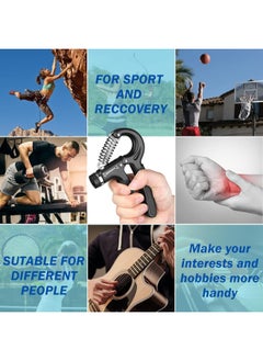 SKY-TOUCH Hand Grip Strengthener with Adjustable Resistance 11-132 lbs (5-60kg) – Forearm Strength Trainer & Hand Exerciser for Muscle Building, Injury Recovery, and Grip Strength, with Count  - Image 4