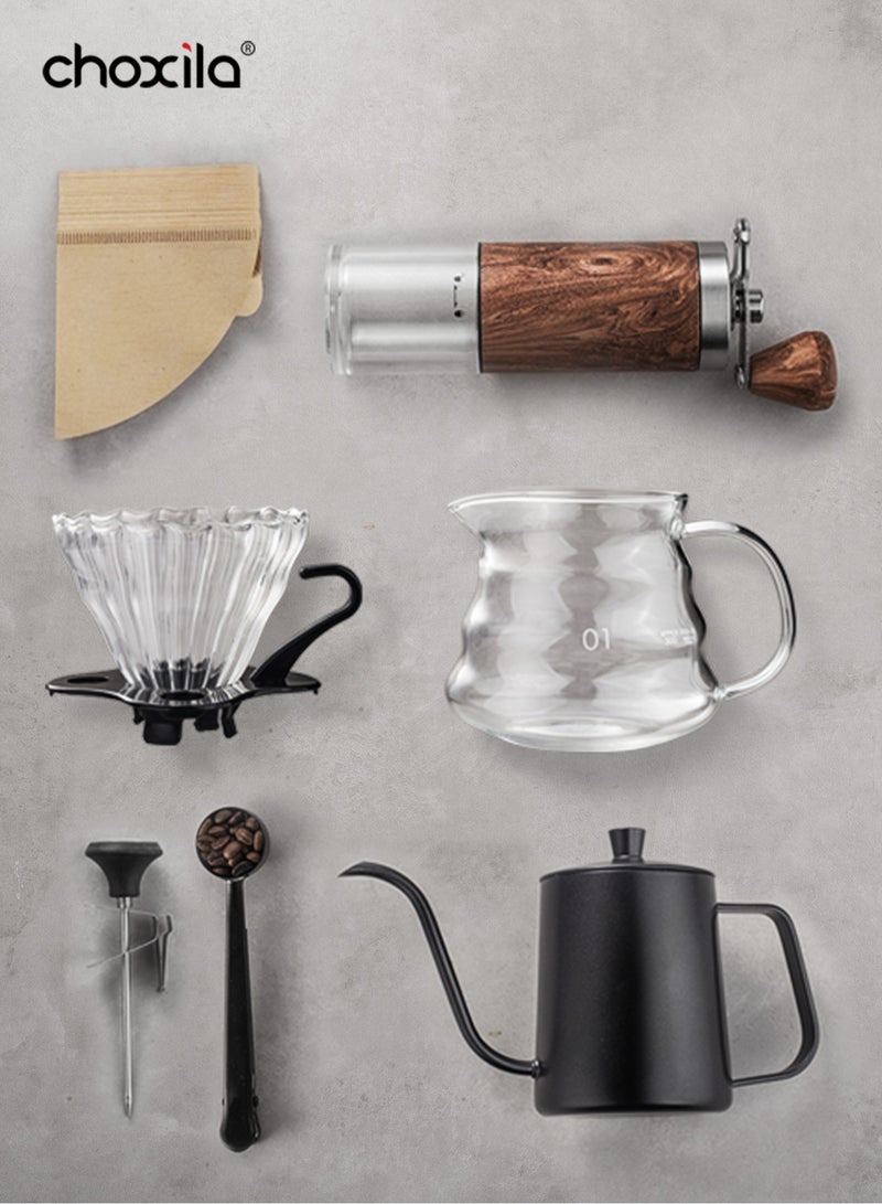 choxila Coffee Maker Set of 7 Pieces V60 Professional To Prepare and Brew Coffee By Drip - Image 1