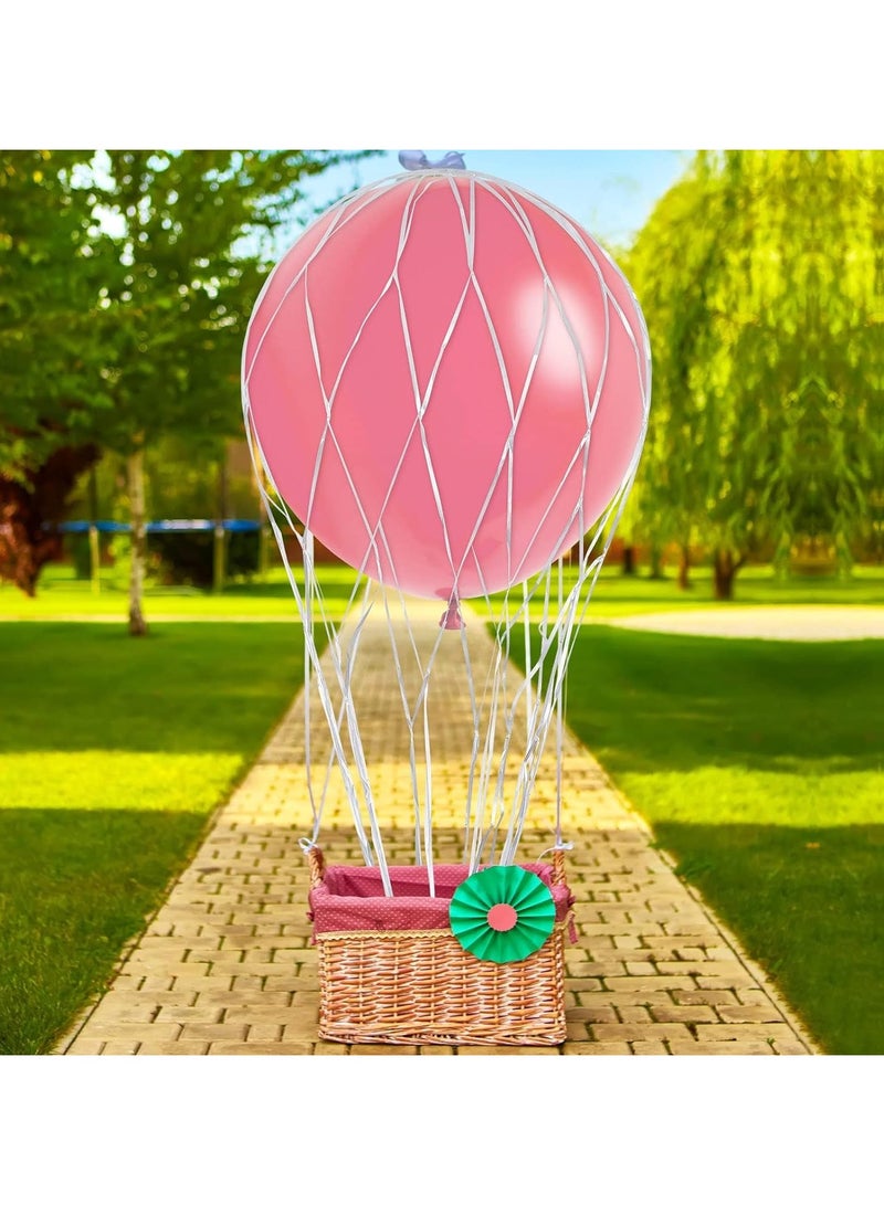KASTWAVE 8 Pcs Hot Air Balloons Net, 36'' Hot Air Balloon Arrangement Net, Without Balloon Hot Air Balloon Decorations for Centerpiece Photo Props Baby Shower Weddings Birthdays Party Home Decor - Image 4