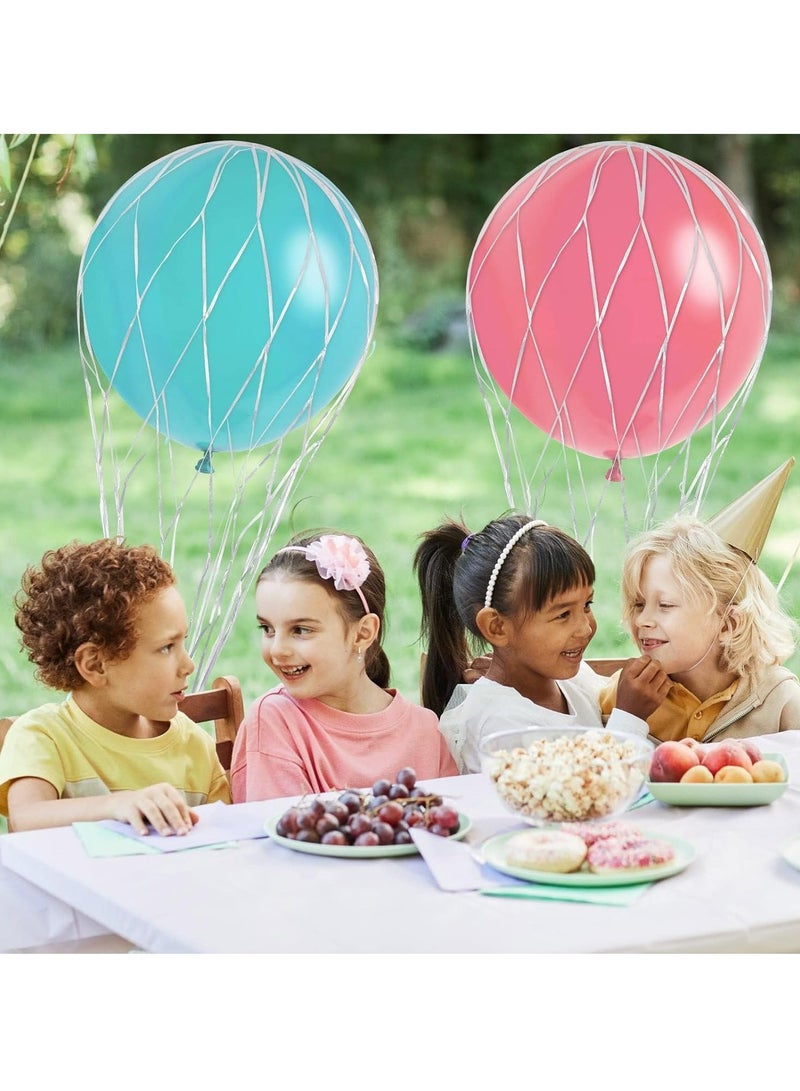 KASTWAVE 8 Pcs Hot Air Balloons Net, 36'' Hot Air Balloon Arrangement Net, Without Balloon Hot Air Balloon Decorations for Centerpiece Photo Props Baby Shower Weddings Birthdays Party Home Decor - Image 5