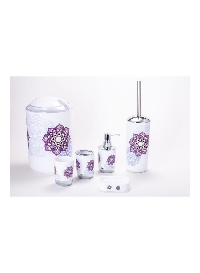 NIBEMINENT 6-Piece Bathroom Accessory Set Multicolour 19 x 28cm