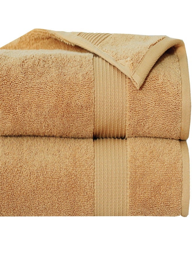 Premium 100% Egyptian Cotton Bath Towel 70x140cm, Super Soft & Absorbent Towels, 600 GSM, Luxury Spa Hotel Quality, Quick Dry, Fade Resistant (Black, 70x140cm (Pack of 2))