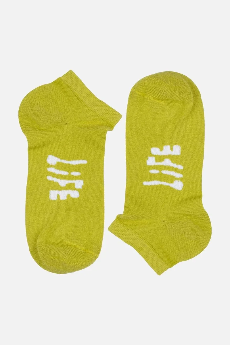 Aytuğ Women's Cotton Single Bag Green Bootie Socks - 31258-Y