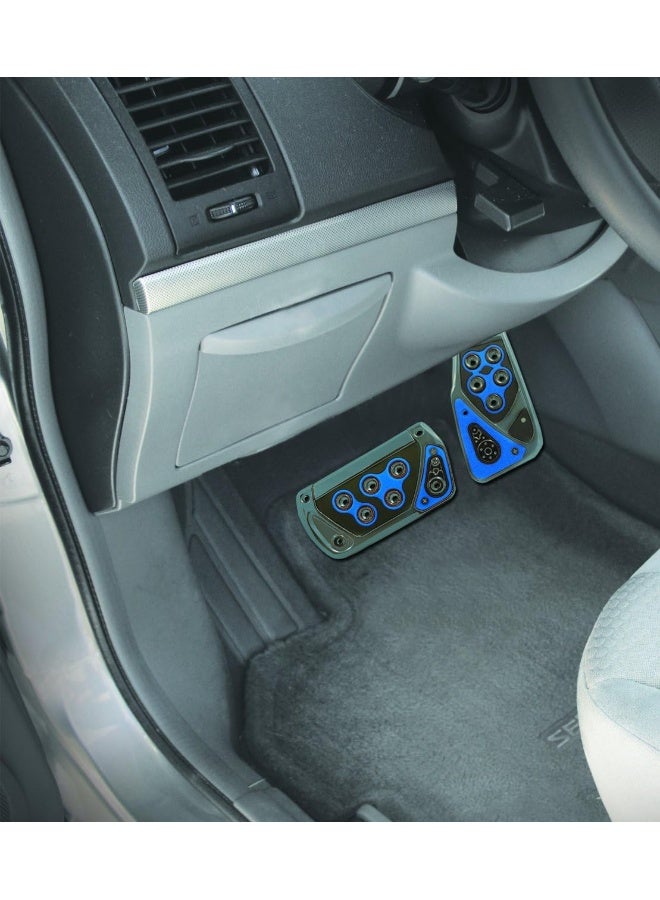 Pilot Automotive Pilot PM-2312B2 Voltage Pedal Pad Set For Automatic Transmissions - Black/Blue, 1 Pack - Image 2