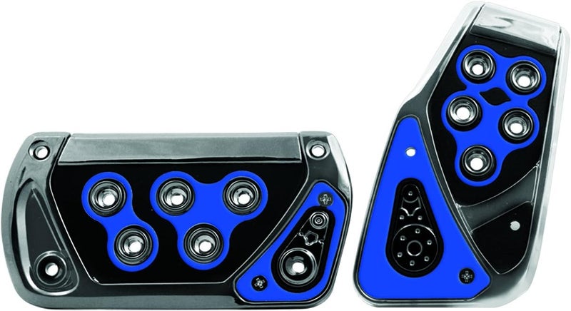 Pilot Automotive Pilot PM-2312B2 Voltage Pedal Pad Set For Automatic Transmissions - Black/Blue, 1 Pack - Image 1