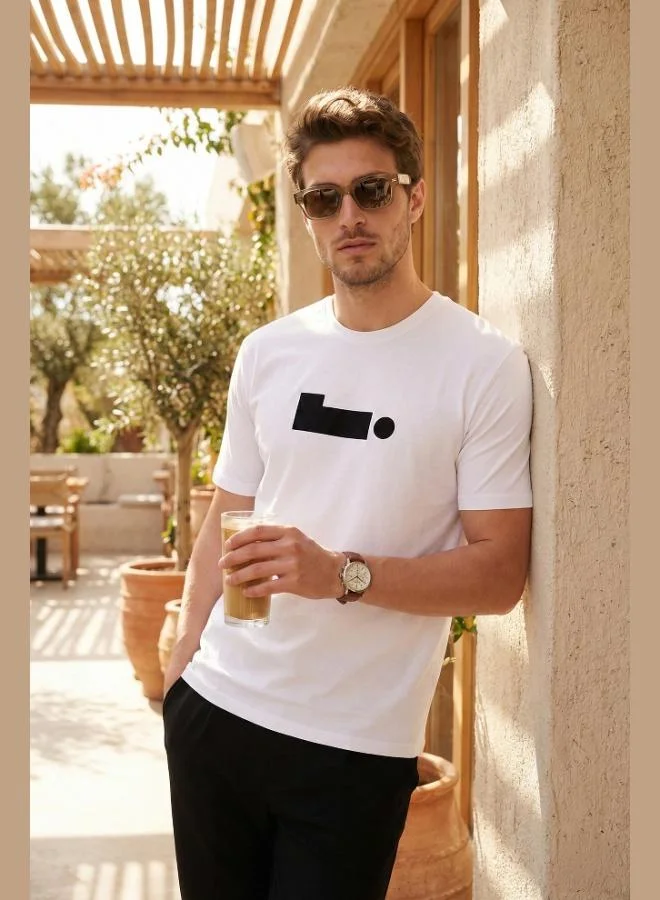 Buratti  Buratti Cotton Regular Fit Printed Crew Neck T-Shirt Men's T-SHIRT 5904061 for Men | Best Price UAE