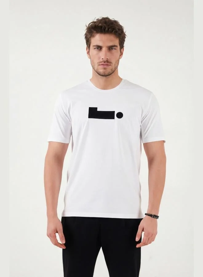 بوراتي Buratti Cotton Regular Fit Printed Crew Neck T-Shirt Men's T-SHIRT 5904061