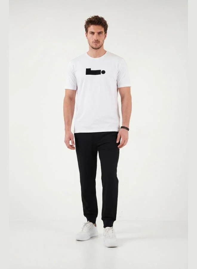 بوراتي Buratti Cotton Regular Fit Printed Crew Neck T-Shirt Men's T-SHIRT 5904061