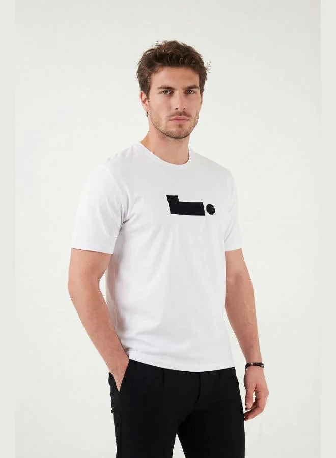 Buratti  Buratti Cotton Regular Fit Printed Crew Neck T-Shirt Men's T-SHIRT 5904061 for Men | Best Price UAE