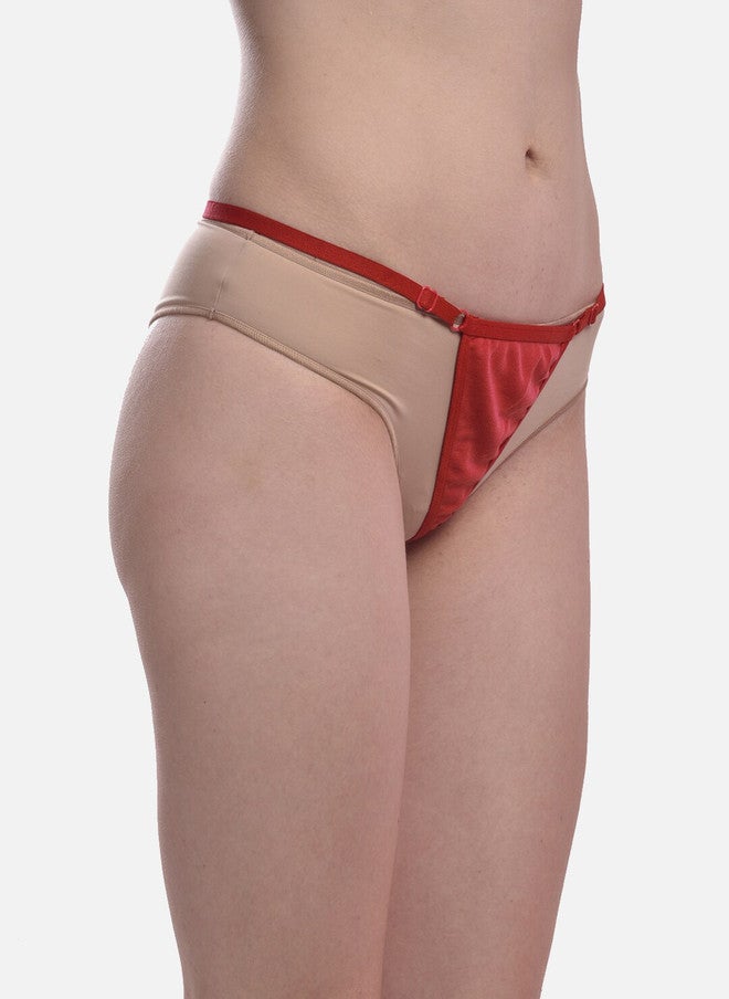 FIMS Pack of 2 Anti-Microbial Thong Briefs - Black and Red - Image 3