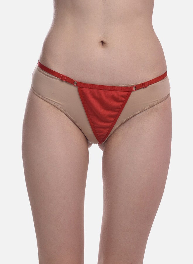 FIMS Pack of 2 Anti-Microbial Thong Briefs - Black and Red - Image 2