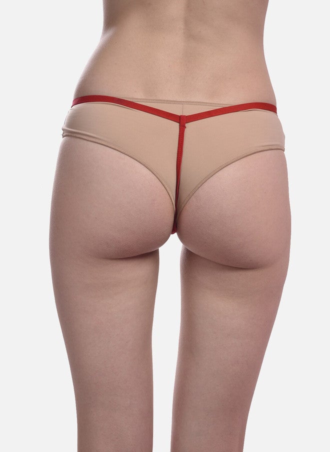 FIMS Pack of 2 Anti-Microbial Thong Briefs - Black and Red - Image 5