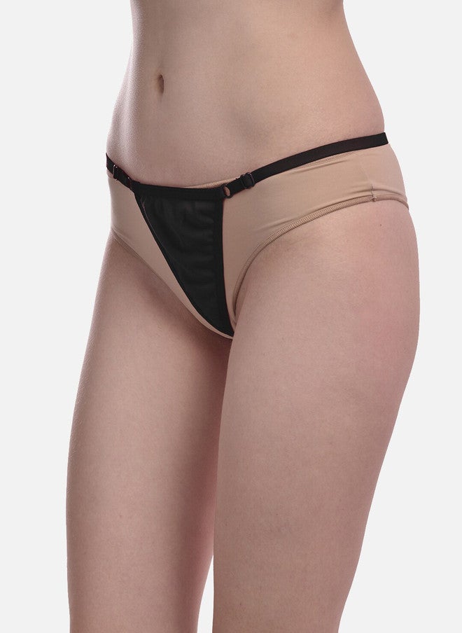 FIMS Pack of 2 Anti-Microbial Thong Briefs - Black and Red - Image 4