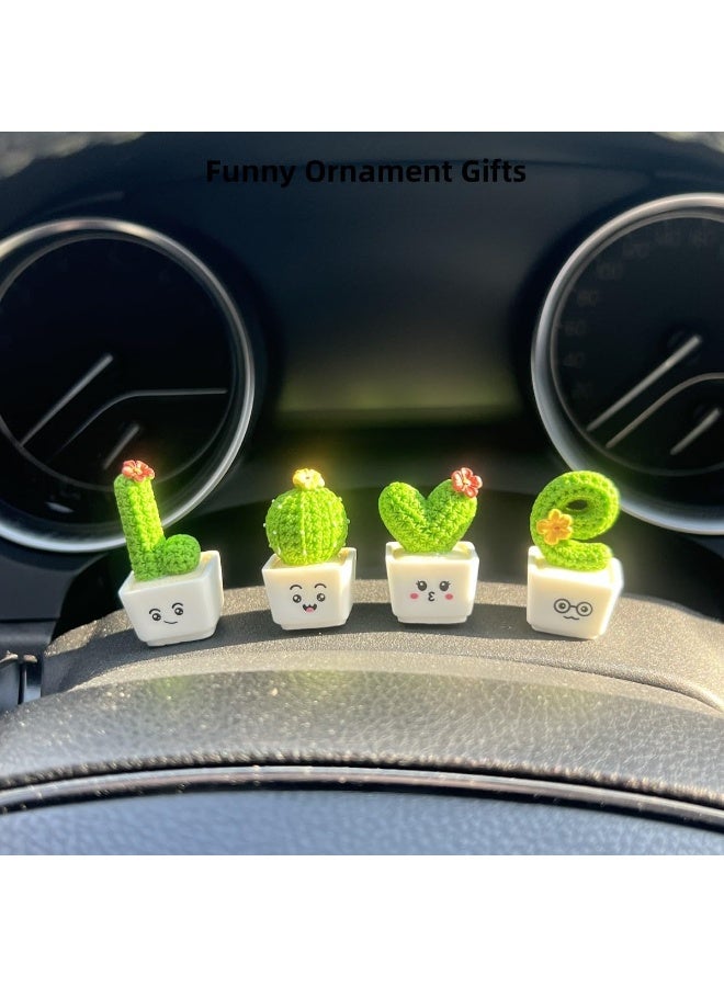 Bukela 4-Piece Car Interior Ornament Set, Cute Cartoon Car Dashboard Decoration, Suitable for Women and Girls – Adorable car accessories that can be used as desktop, room, or rearview mirror decorations, and also make a lovely gift. - Image 3