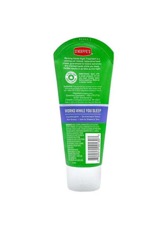 O'Keeffe's Working Hands Night Treatment Hand Cream, 3 oz Tube, (Pack of 5)  - Image 2