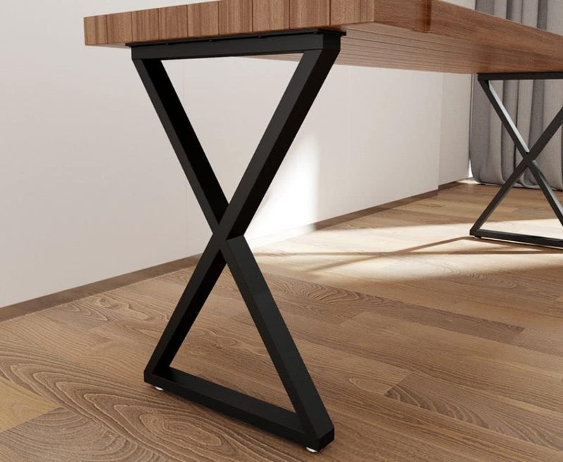 Reyox Reyox Metal Legs for Furniture X Shape28 Tall Coffee Table Legs Industrial Iron Dining Desk Leg Modern Hairpin Bench Legs1 Set of 2 pcs  - Image 1