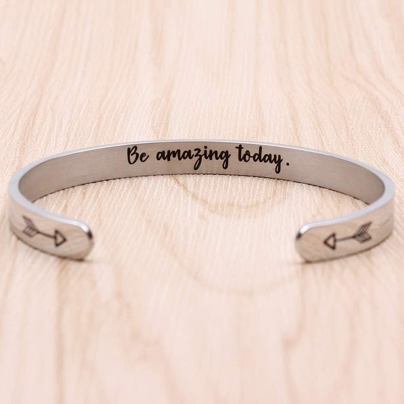 Btysun Bracelets for Women Mothers Day Bracelet Gifts from Daughter Inspirational Gifts for Women Graduation Gifts for Her Motivational Birthday Cuff Bangle Friendship Personalized Mantra Jewelry… - Image 2