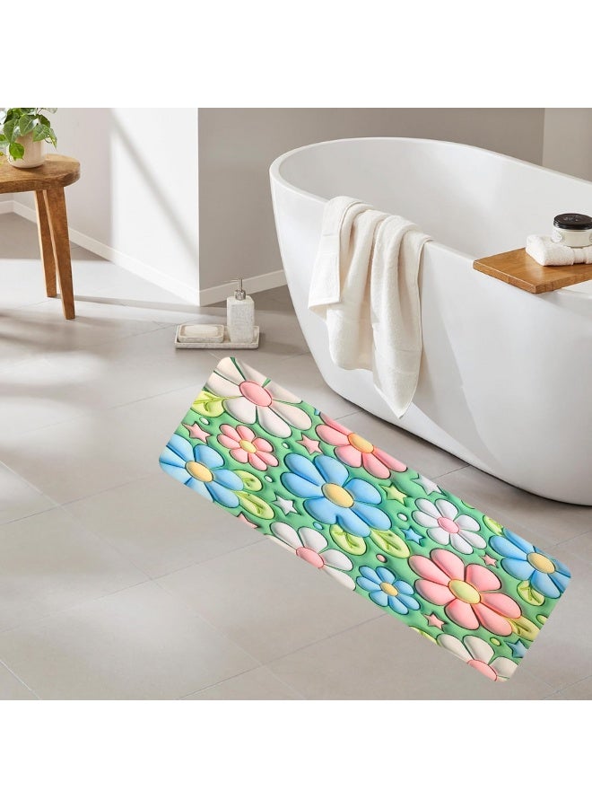 Sweet Bathroom Rugs 116x38cm, Extra Soft Absorbent Bath Rugs, Rubber Backing Quick Dry, Machine Washable Bath Mats for Bathroom Floor, Tub and Shower, Home Decor Accessories - Image 3