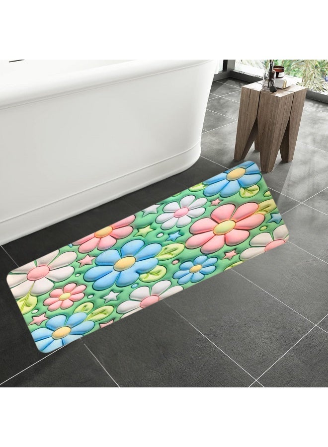 Sweet Bathroom Rugs 116x38cm, Extra Soft Absorbent Bath Rugs, Rubber Backing Quick Dry, Machine Washable Bath Mats for Bathroom Floor, Tub and Shower, Home Decor Accessories - Image 1