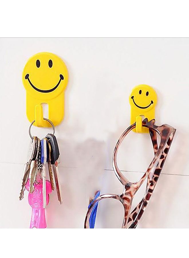 2-Piece Wall Mounted Hang Hook Yellow，Wall Hooks for Hanging, Wall Hangers Without Nails Adhesive Hooks Heavy Duty, Clear Removable and Waterproof Multiple Hooks for Bathroom Kitchen Racks - Image 2