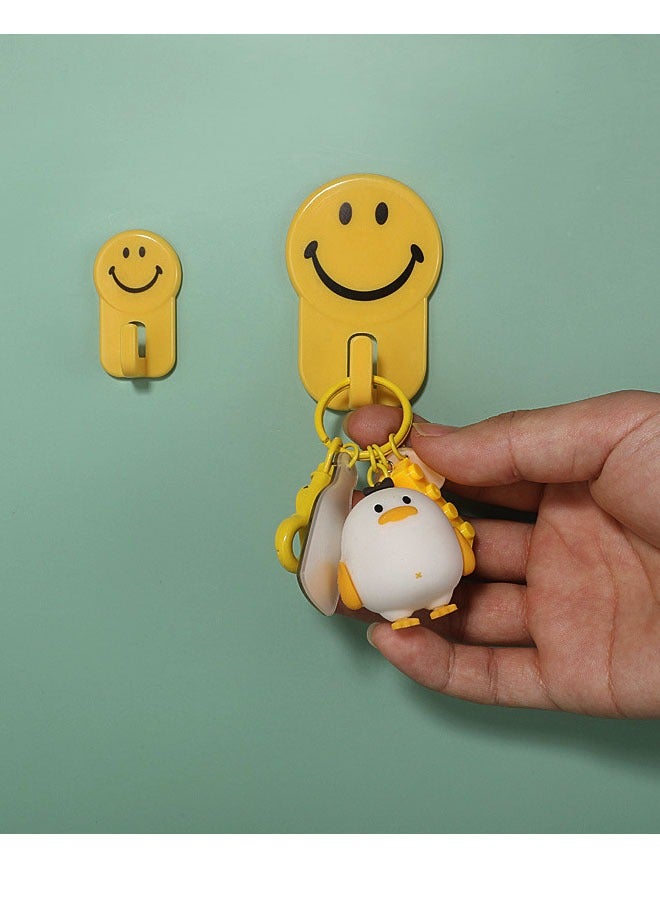 2-Piece Wall Mounted Hang Hook Yellow，Wall Hooks for Hanging, Wall Hangers Without Nails Adhesive Hooks Heavy Duty, Clear Removable and Waterproof Multiple Hooks for Bathroom Kitchen Racks - Image 4