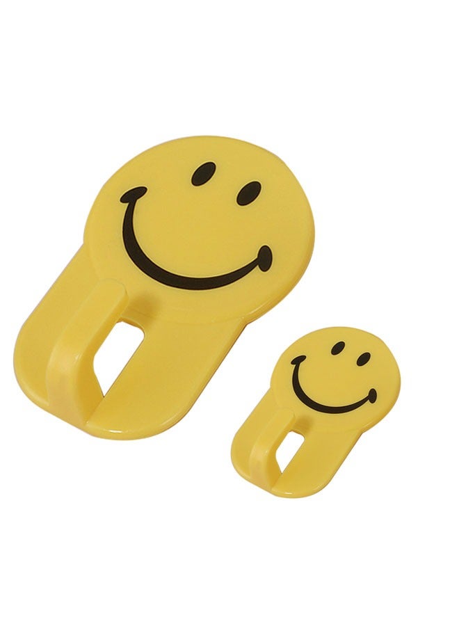 2-Piece Wall Mounted Hang Hook Yellow，Wall Hooks for Hanging, Wall Hangers Without Nails Adhesive Hooks Heavy Duty, Clear Removable and Waterproof Multiple Hooks for Bathroom Kitchen Racks - Image 5