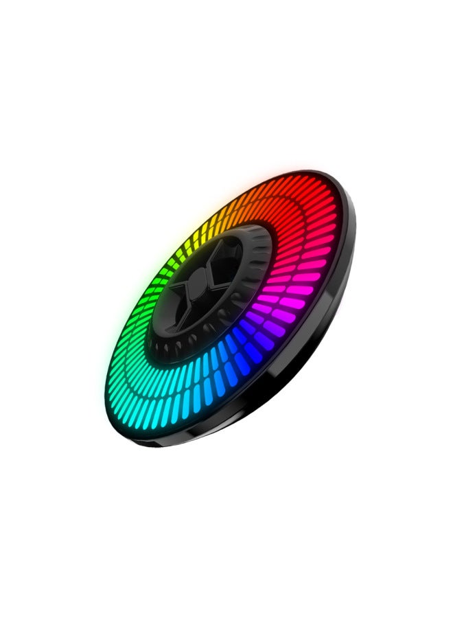 Loquat Round 64-bit Pickup Light Long Battery Life Charging RGB Rhythm Light Car Voice Control Light Desktop Atmosphere Light-Specifications:64-bit Round Charging - Image 1