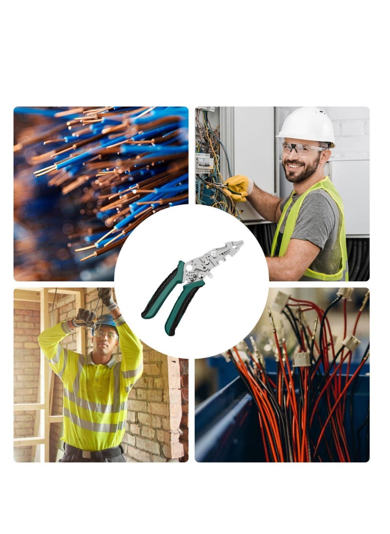 Excefore - Wire Stripper Cutter, Multi-Function Wire Stripping Tool, Professional Handle Design Wire Cutter, Universal Wire Cutters and Crimping Tool, Multifunctional Electrician Pliers for Crimping, Cutting - Image 1