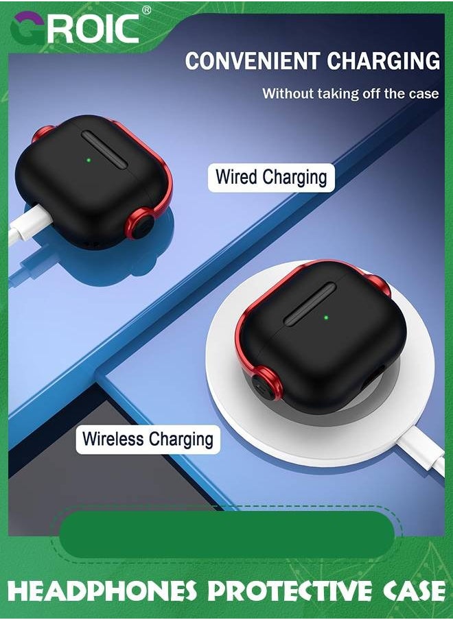 GROIC - Case for AirPods 4, Case Compatible with Apple AirPods 4th Generation (2024), Anti-Yellow Case Cover with Keychain for Women, Soft TPU Full Protection - Image 1