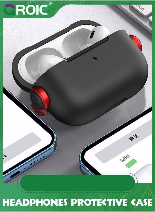GROIC - Case for AirPods 4, Case Compatible with Apple AirPods 4th Generation (2024), Anti-Yellow Case Cover with Keychain for Women, Soft TPU Full Protection - Image 1