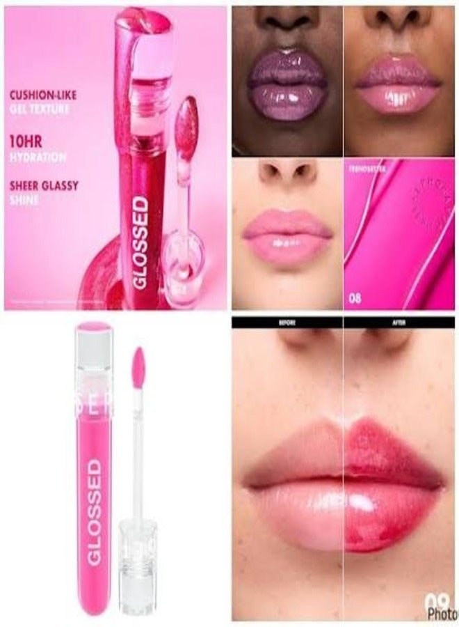 SEPHORA COLLECTION Sephora Glossed Moisturizing Lip Gloss – Glassy Shine,08 Trendsetter - Cool Toned Pinky Mauve, Hydrating & Smoothing Lip Gloss, Glittery Finish, 5 mL (0.16 oz) - Image 2