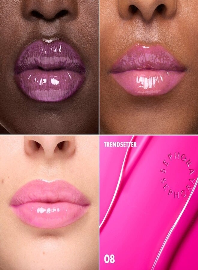SEPHORA COLLECTION Sephora Glossed Moisturizing Lip Gloss – Glassy Shine,08 Trendsetter - Cool Toned Pinky Mauve, Hydrating & Smoothing Lip Gloss, Glittery Finish, 5 mL (0.16 oz) - Image 3
