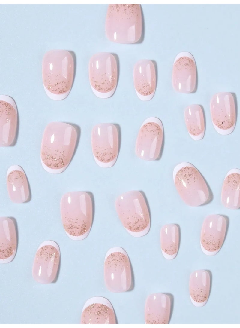 اظافر تركيب بشكل لوزي تحتوي العلبه على 24 ظفر مع مبرد اظافر و صمغ - Image 3