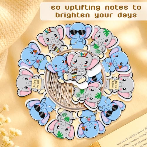 LumenJar Elephant Gifts For Women, Mom, Friends, Teens, Coworkers - Elephants Desk Decoration, Positive Elephant Gift, Inspirational Chrismas Gifts - White Elephant Gift for Women - Image 4