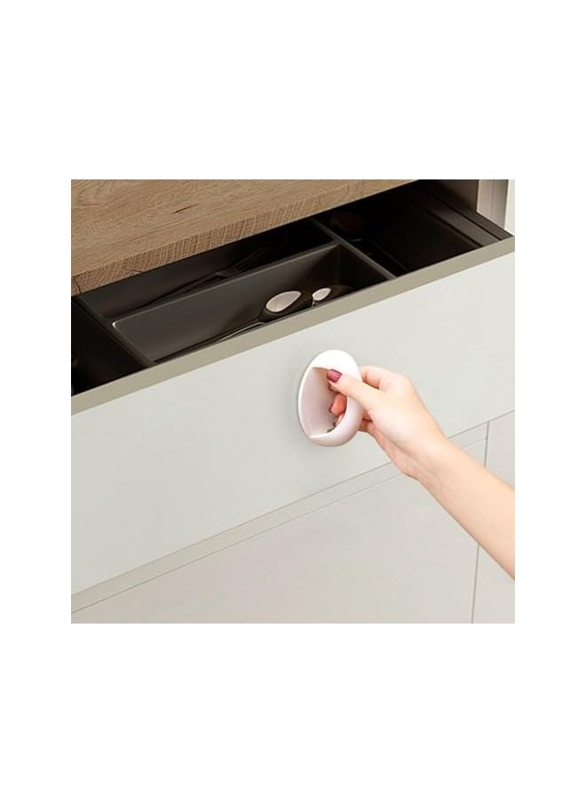 PROMASS 10Pc Self-Adhesive Cabinet Handles, New Adhesive Drawer Handle Sticker Cupboard Knobs, Peel and Stick Pull Handle Adhesive Knobs for Kitchen Cabinet, Furniture Door, Desk Drawer (Pink5Pc+Blue5Pc)  - Image 5