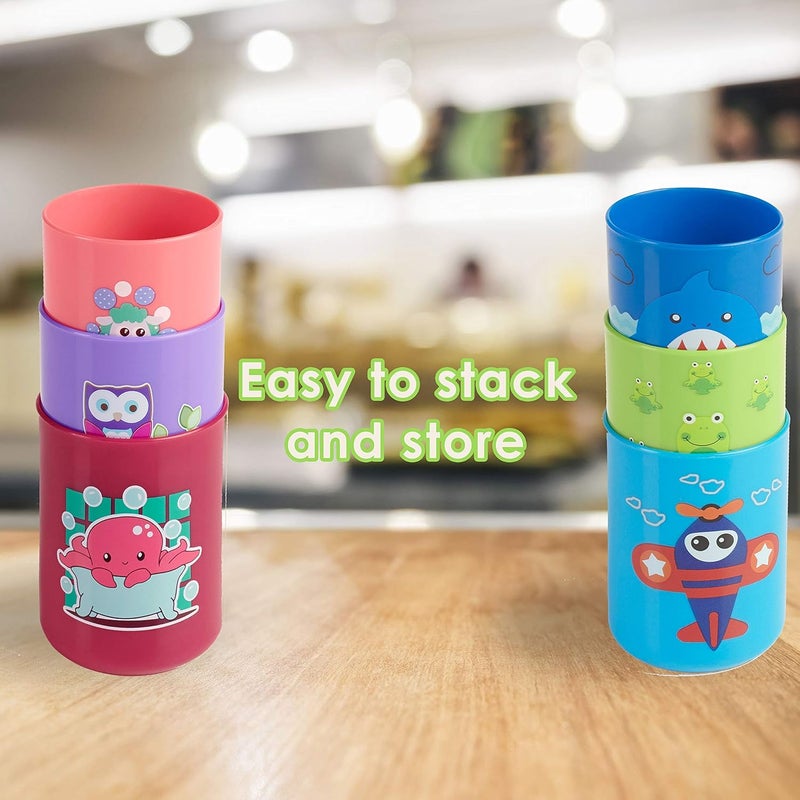 Beebaby Boo Boo Cup for Kids, 100% BPA Free, Training Cup Set for Baby/Toddlers, Unbreakable 3Pcs Baby Tumbler Glass Set, 240 ml, 8 oz.(Blue & Green, 18M+) - Image 3