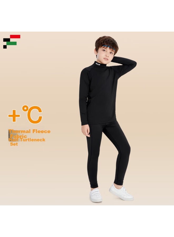 Fandimu Kids Fleece-lined Sports Set Two-piece Track Training Fitness Wear Youth Running Breathable Basketball Outfit - Image 4