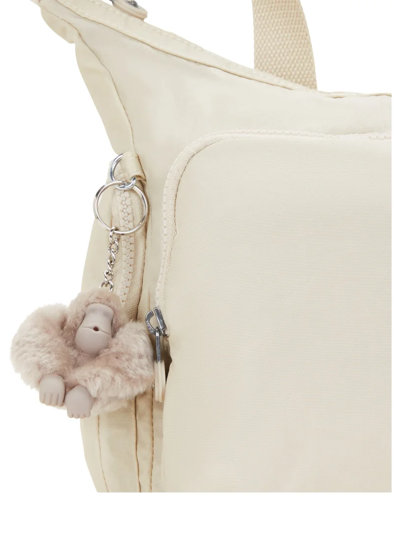كيبلينغ GabbLarge Crossbody Bag with Adjustable Straps Beige Pearl-I39453KA