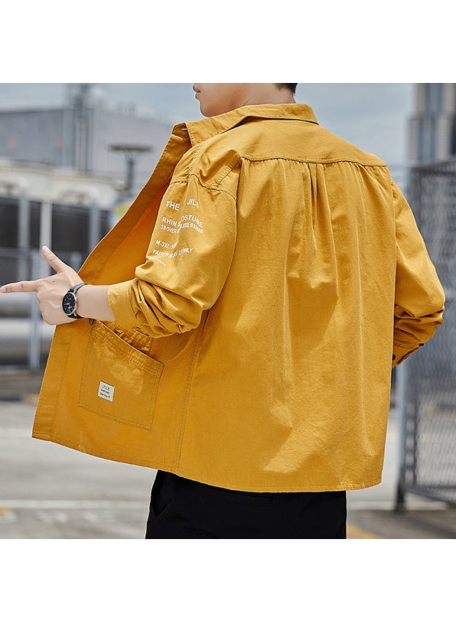 Work Shirts And Jackets For Men In Spring And Autum Construction Sites, Wear-resistant, Dirt-resistant, Sun-proof Work Clothes, Casual Textured Shirts