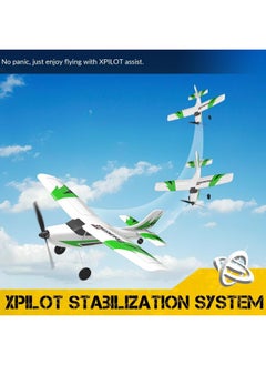 VOLANTEXRC VOLANTEXRC RC Plane Trainer 3CH Remote Control Airplane with Prop Saver, 6-Axis Gyro Stabilizer & 3 Modes to Fly, Hobby Radio Controlled Aircraft RTF for Beginners, Adults, Boys and Kids (400mm,Green)  - Image 3