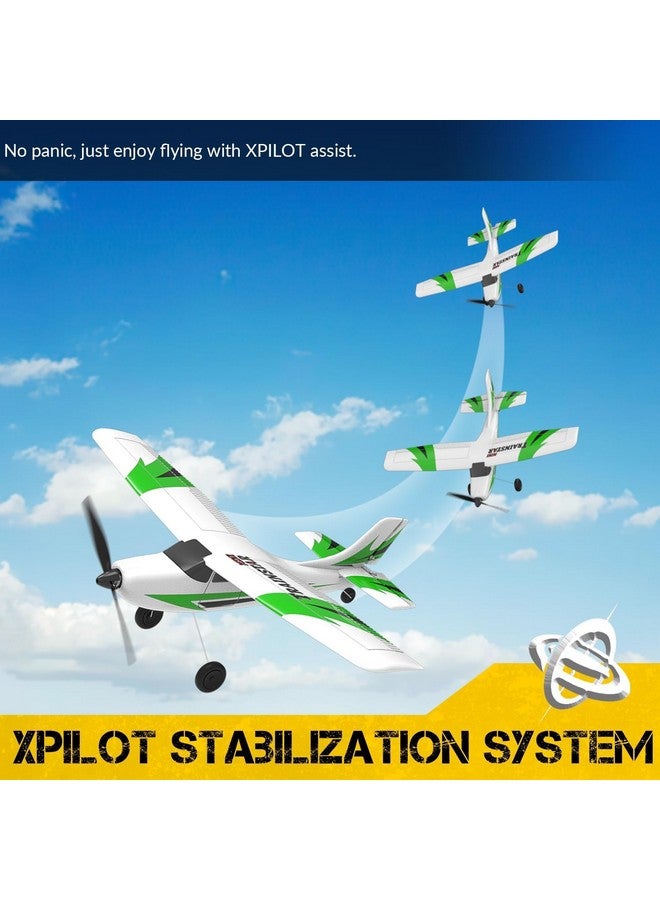VOLANTEXRC VOLANTEXRC RC Plane Trainer 3CH Remote Control Airplane with Prop Saver, 6-Axis Gyro Stabilizer & 3 Modes to Fly, Hobby Radio Controlled Aircraft RTF for Beginners, Adults, Boys and Kids (400mm,Green)  - Image 3