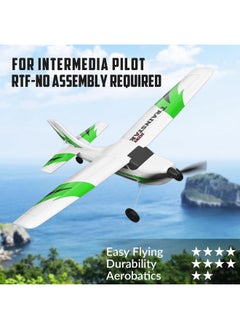 VOLANTEXRC VOLANTEXRC RC Plane Trainer 3CH Remote Control Airplane with Prop Saver, 6-Axis Gyro Stabilizer & 3 Modes to Fly, Hobby Radio Controlled Aircraft RTF for Beginners, Adults, Boys and Kids (400mm,Green)  - Image 2