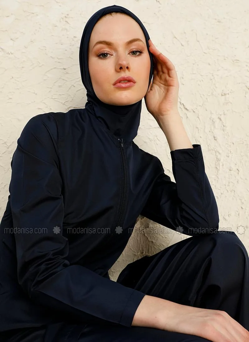 مايو بيلا من مودانيسا Burkini Full Covered Swimsuit Navy Blue