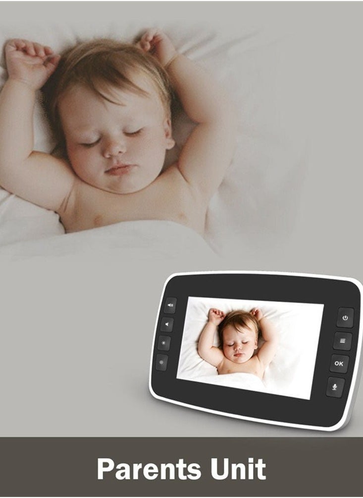 Crony SM430A 4.3-inch LCD Baby Monitor Color Display Night Vision Smart Zoom Baby Sleeping Music Monitor PTZ Video Camera with Night Vision, Smart Zoom, Two-Way Audio, Lullabies, and PTZ Video Camera  - Image 2