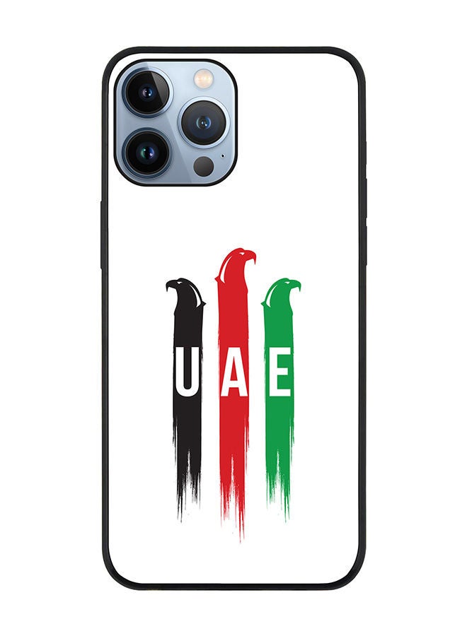 Stylizedd Rugged Black edge case for Apple iPhone 13 Pro Max Slim fit Soft Case Flexible Rubber Edges Anti Drop TPU Gel Thin Cover - UAE Falcons - Image 1
