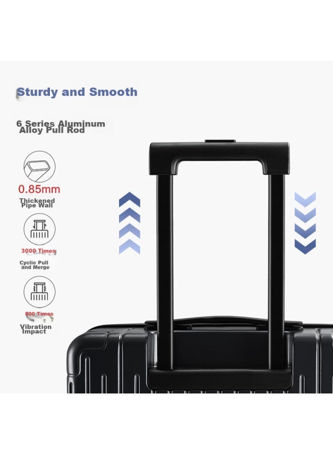 OIWAS Aihua Luggage Suitcase For Men And Women, Business Carry-on Trolley Case With 360° Wheels, 18-inch Travel Case, Small 6669 Knight Black - Image 4